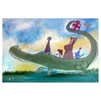 Marmont Hill rođendan aligatora Andrea Doss slika Print na umotanom platnu