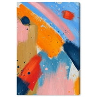 Wynwood Studio Canvas Colorful Smile apstraktna boja zidna Umjetnost platno Print narandžasta pastelna narandžasta 20x30