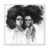 Designart 'portret Afro američke žene XI' moderni uramljeni platneni zidni umjetnički otisak