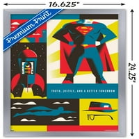 Warner 100th godišnjica - Superman zidni poster, 14.725 22.375 Uramljeno