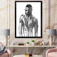 Designart 'portret zgodnog afričkog muškarca na bijelom I' moderni uokvireni umjetnički Print