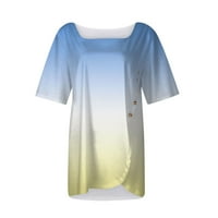 Feternal ženske kratke rukave T-shirt štampani imitacija pamuka Top oversized majice za žene