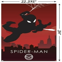 Marvel Heroic Silhouette - Zidni poster Spider-Man, 22.375 34
