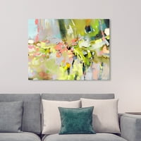Runway Avenue Abstract Wall Art Canvas Prints 'Michaela Nessim-energy and Breakthrough Bright' Paint-Green,