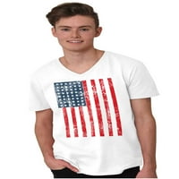 Američka zastava u nevolji s majicama V-izrez T MUŠKE ŽENE BRISKO BRANDS 2x
