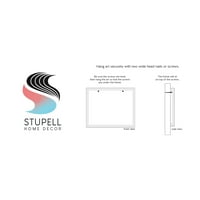 Stupell Industries Dark Abstract Landscape Horizon Painting Black Framered Art Print Wall Art, dizajn