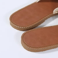 Ženske otvorene sandale sa ravnim klizačem Casual ljetne modne papuče za hodanje cipele bež CN42