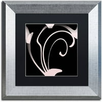 Zaštitni znak Likovna umjetnost Daring Deco III Umjetnost platna u boji Pekara crna mat, srebrni okvir