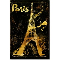 Zaštitni znak Likovna umjetnost Gold Eiffel Umjetnost platna u boji Pekara