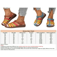 Gomelly Ženske Ležerne Cipele Sandale Na Plaži Ljetne Gladijatorske Sandale Vintage Hodanje Plava 8.5