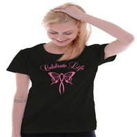Proslavite Život Podrška Za Rak Dojke Ženska Majica Dame Tee Brisco Marke
