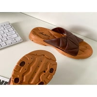 Daeful Ženske Slide Sandale Sandale Na Platformi S Poprečnim Remenom Ljetne Cipele Na Plaži Narandžaste