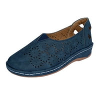 Miayilima plave sandale ženske prozračne cipele otvorene slip-on modne ljetne single žene iz toe flat
