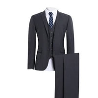 LEEy-svjetski blejzeri za muškarce muško odijelo elegantno čvrsto dva dugmeta Slim Fit odijelo za jednu zabavu košulja hlače Tie Set Tuxedo
