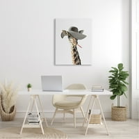 Stupell Industries trendi žirafa prugasti šešir za sunce naočare za sunce portret platno zid Art, 40,