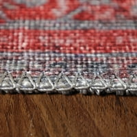 Dreage geometrijski dijamanti Moderan zatvoreni ručni tepih, bobica crvena, 2 '6 7' 6