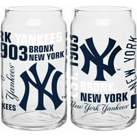 Boelter Brands MLB Set od dva stakla za staklo, New York Yankees