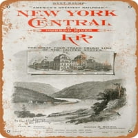 Metalni znak-New York Central - Vintage zarđali izgled