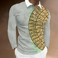 Muške Zimske Duge Rukave Košulje Za Muškarce Casual Moda Spuštanje Pola Zatvarača Šareni Digitalni Tisak
