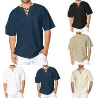 Muškarci čipke ubosne kratke ruhove Ležerne prilikom retro majica za majicu The Tee Tops bluza plaža