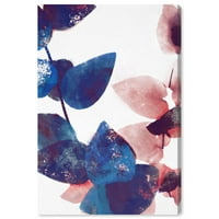 Wynwood Studio 'Like Cyanotype Leaves II' cvjetni i botanički zidni umjetnički platneni Print - plava,