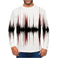 Lilgiuy muškarci Casual okrugli vrat pulover električni talas 3D štampani T-Shirt bluza Athletic Rela