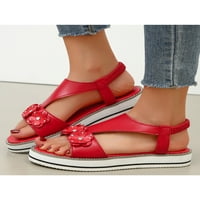 Audeban ženske sredine sandale dame Ljeto debela solirana remena blok ravna oblika cipele veličine