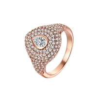 Peermont 18k ružičasto pozlaćeni kristalni prsten sa kapom