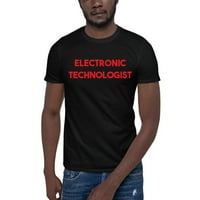 Crvena Elektronska Tehnolog Kratka Rukava Pamučna Majica Undefined Gifts