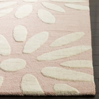 Dječja tratinčica cvijeća tepih vune, ružičasta slonovače, 3 '5'