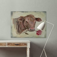 Parvez Taj Romantična krava Canvas Wall Art