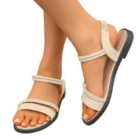 Savjetni sandale za žene za žene Niske potpetice Jedne linije sandale elastične trake Jedna stopa ravne