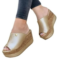 Aaimomet Sandale za žene Ležerne prilike ljetne platforme modne ljetne čvrste sandale kline sandale Boja