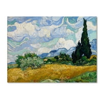 Zaštitni znak likovne umjetnosti' žuta pšenica i čempresi ' platnena Umjetnost Vincenta van Gogha