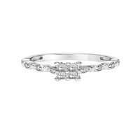 Uspomena 1 3ct TW dijamant rezanog u princezi 10kt zaručnički prsten od bijelog zlata