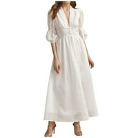 Ženska nova bijela duga suknja visoka struka vjenčanica za vjenčanicu, bijela, XL, ženska haljina