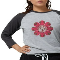 Cafepress - mir cvjetna naklonost majica s dugim rukavima - Ženska bejzbol tee